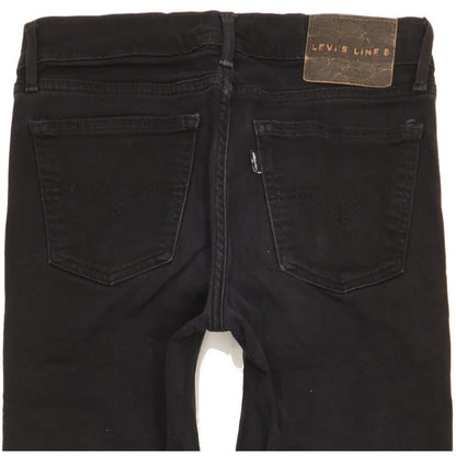 Levi's Line 8 Women Black Skinny Slim Stretch Jeans W26 L28