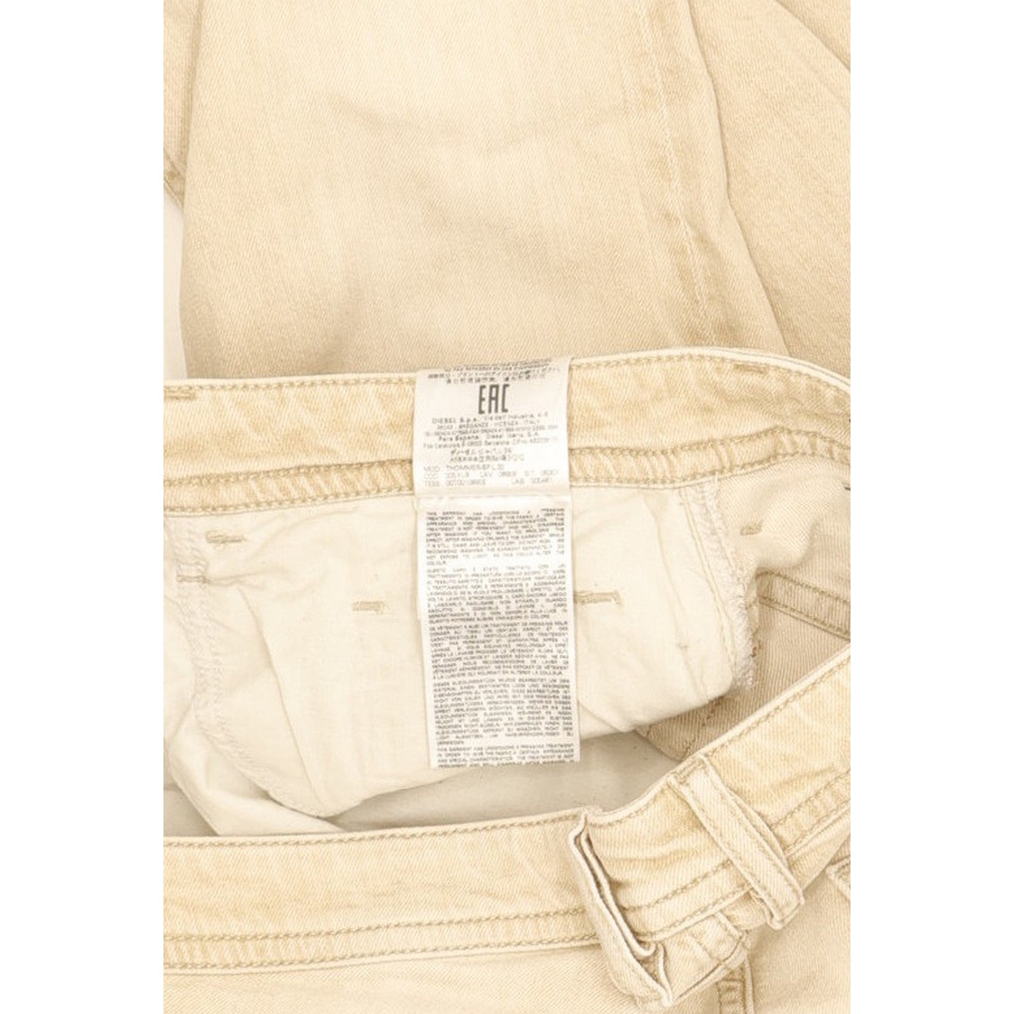 Diesel Thommer Men Beige Skinny Slim Stretch Jeans W34 L31