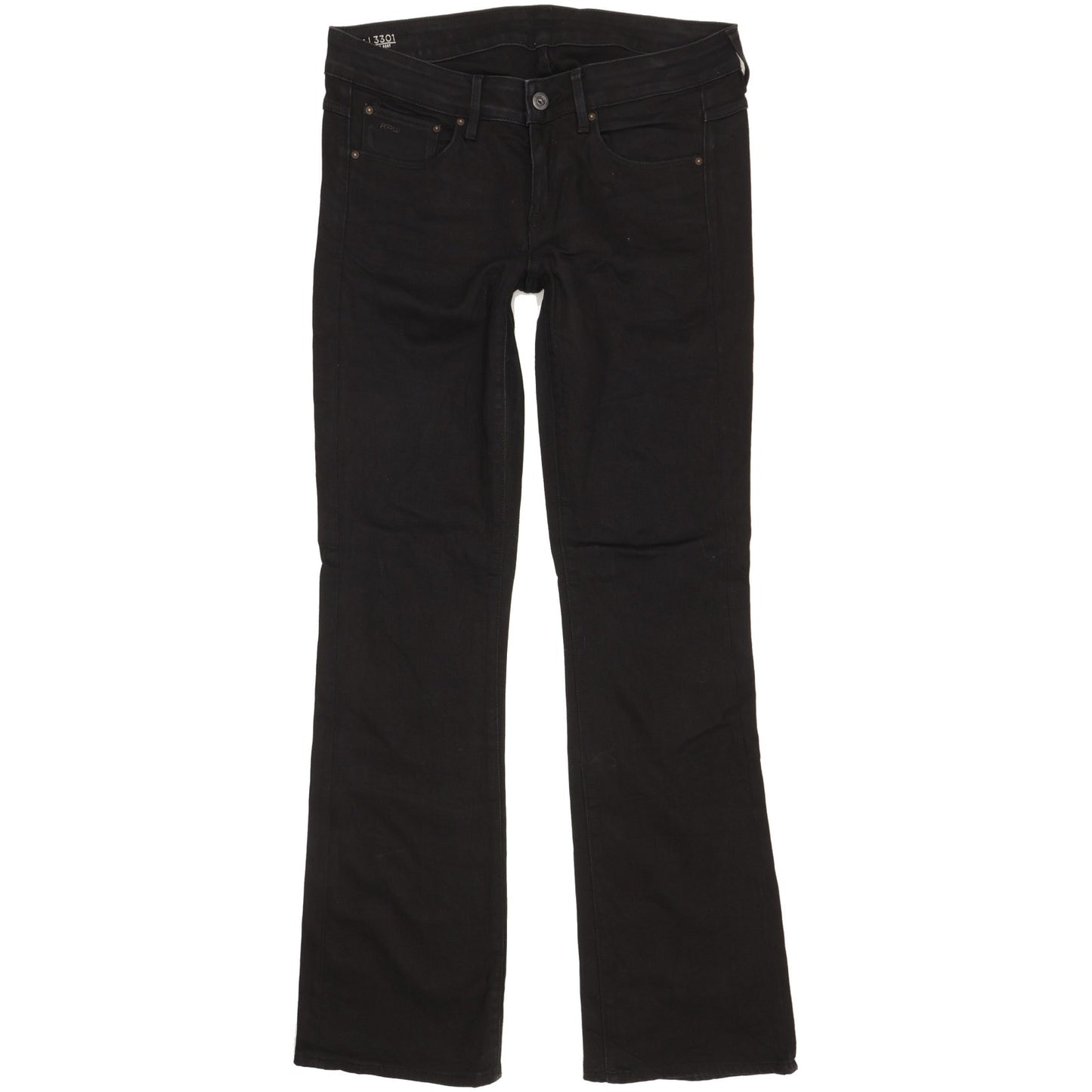 G-Star 3301 Women Black Bootcut Slim Stretch Jeans W30 L32