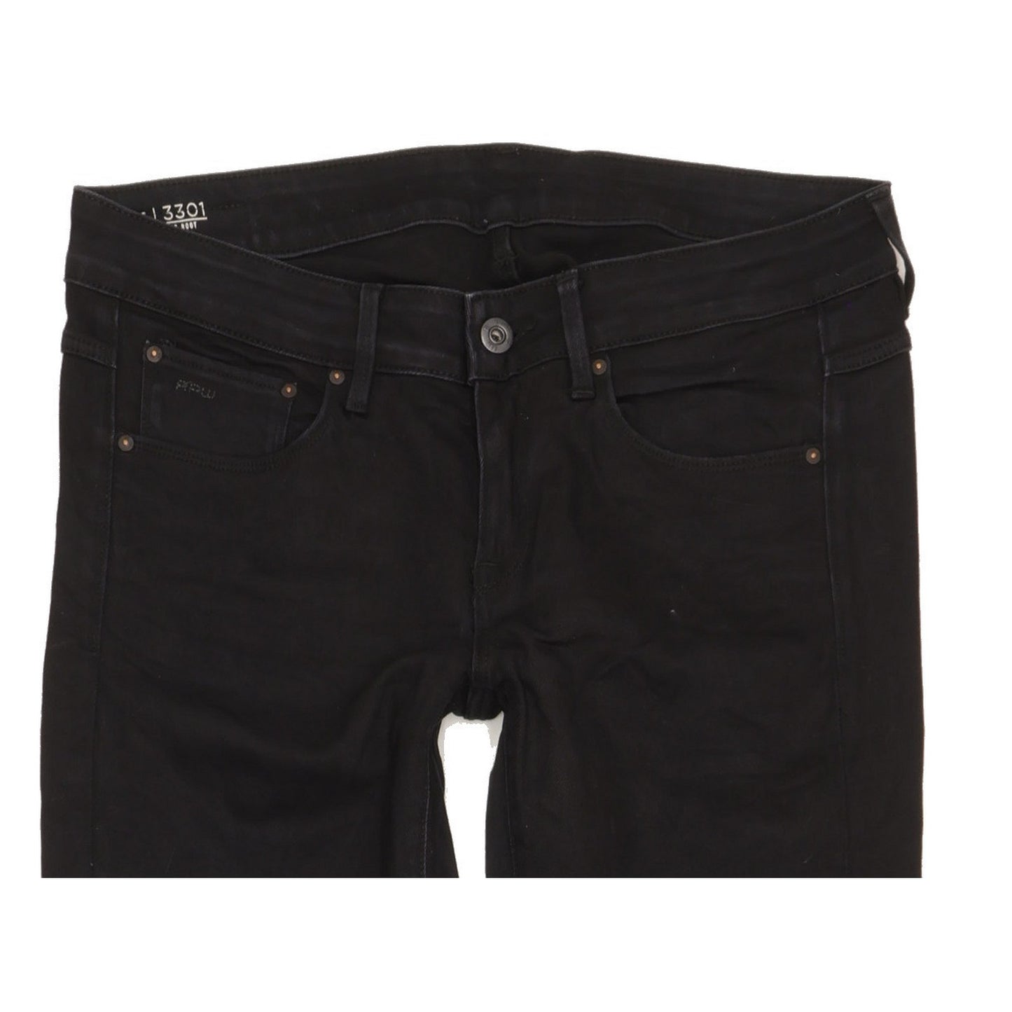 G-Star 3301 Women Black Bootcut Slim Stretch Jeans W30 L32