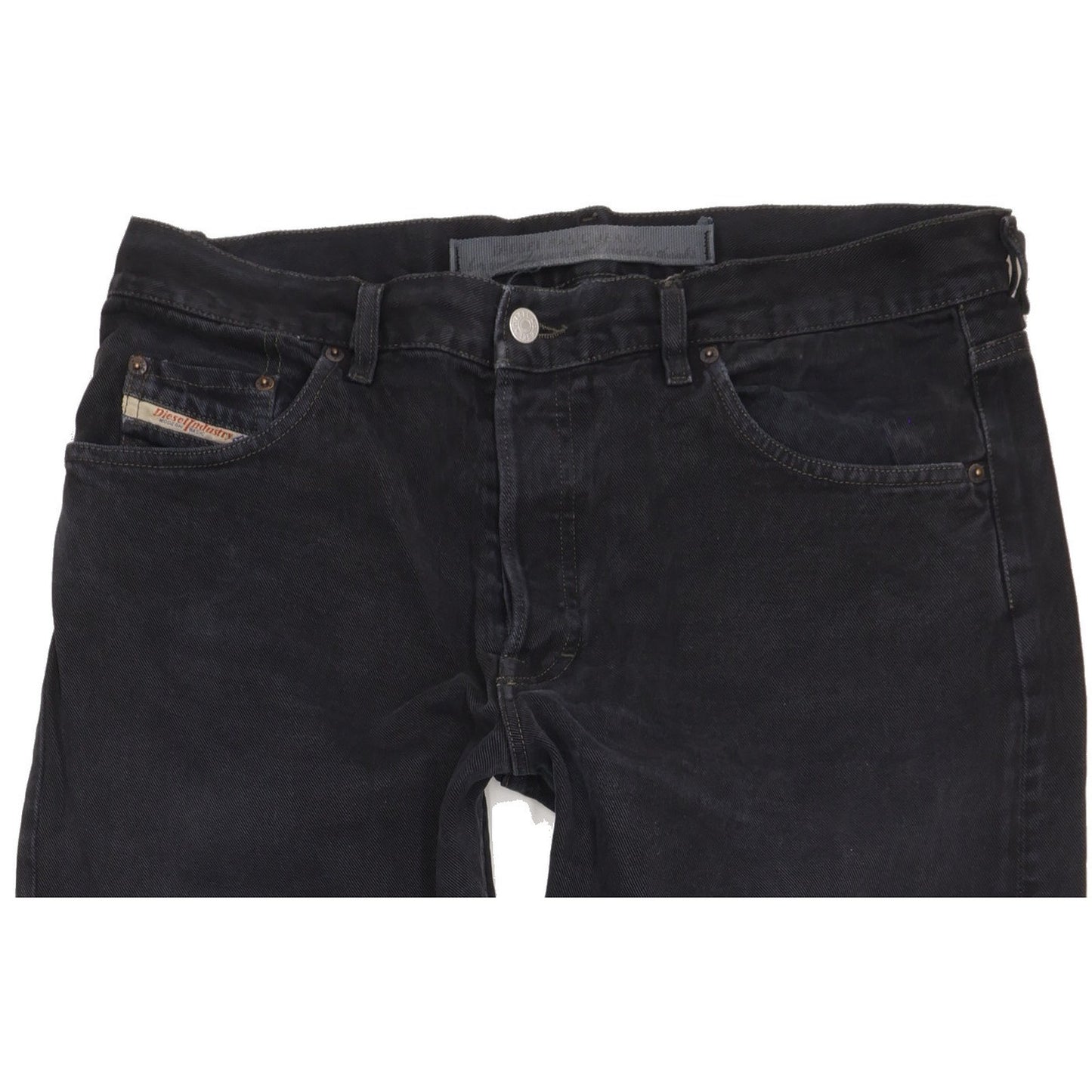 Diesel Men Black Straight Regular Jeans W36 L34