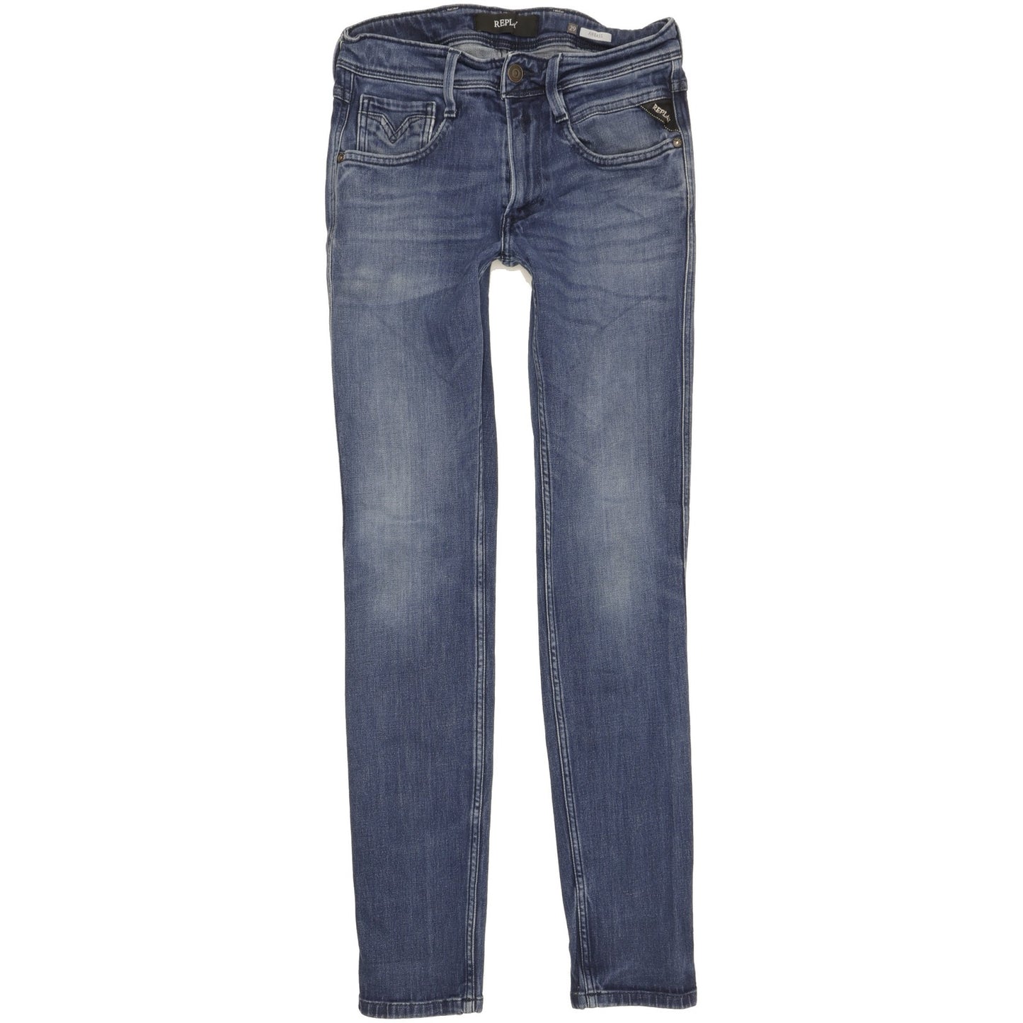 Replay Anbass Men Blue Skinny Slim Stretch Jeans W29 L31