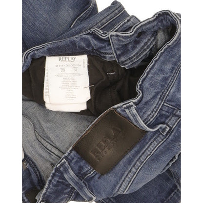Replay Anbass Men Blue Skinny Slim Stretch Jeans W29 L31