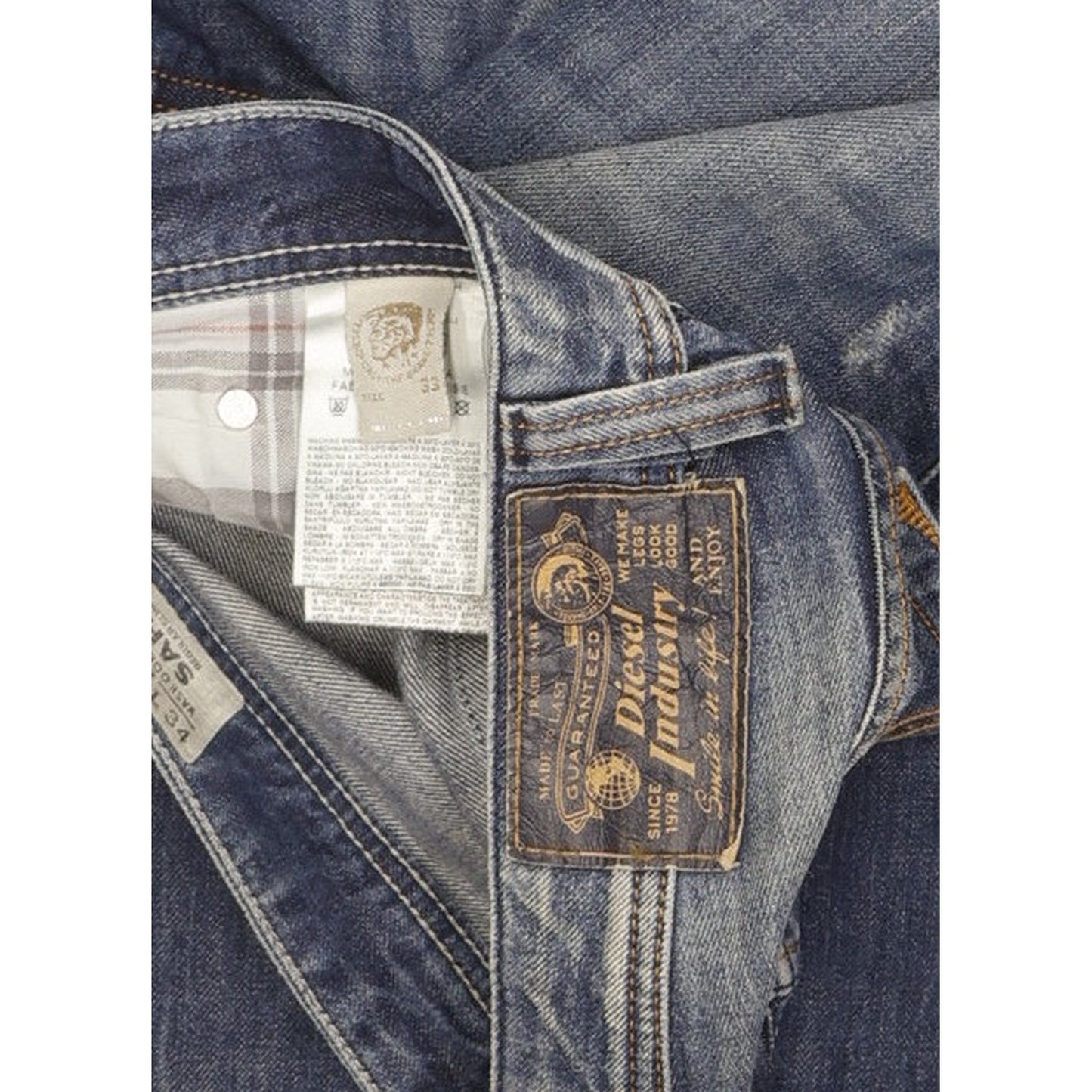 Diesel Safado Men Blue Straight Slim Jeans W33 L32