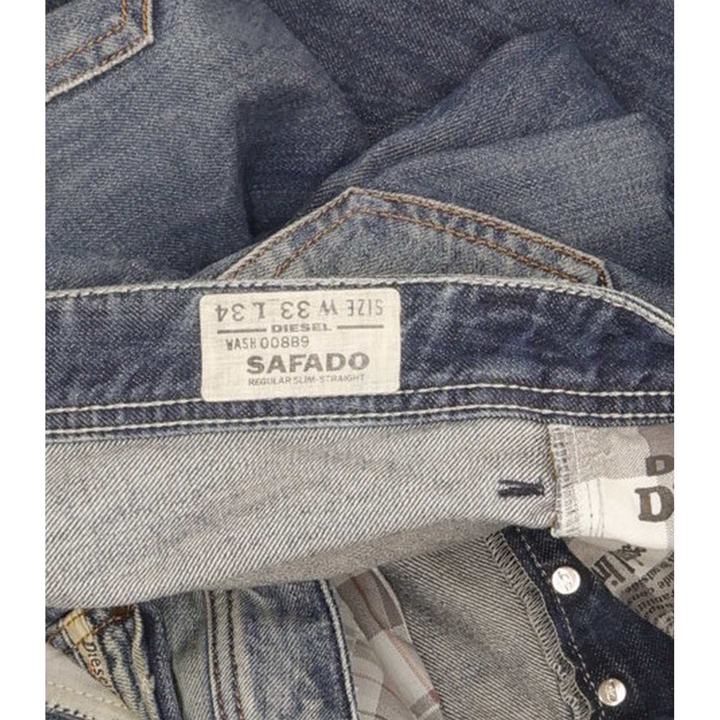 Diesel Safado Men Blue Straight Slim Jeans W33 L32