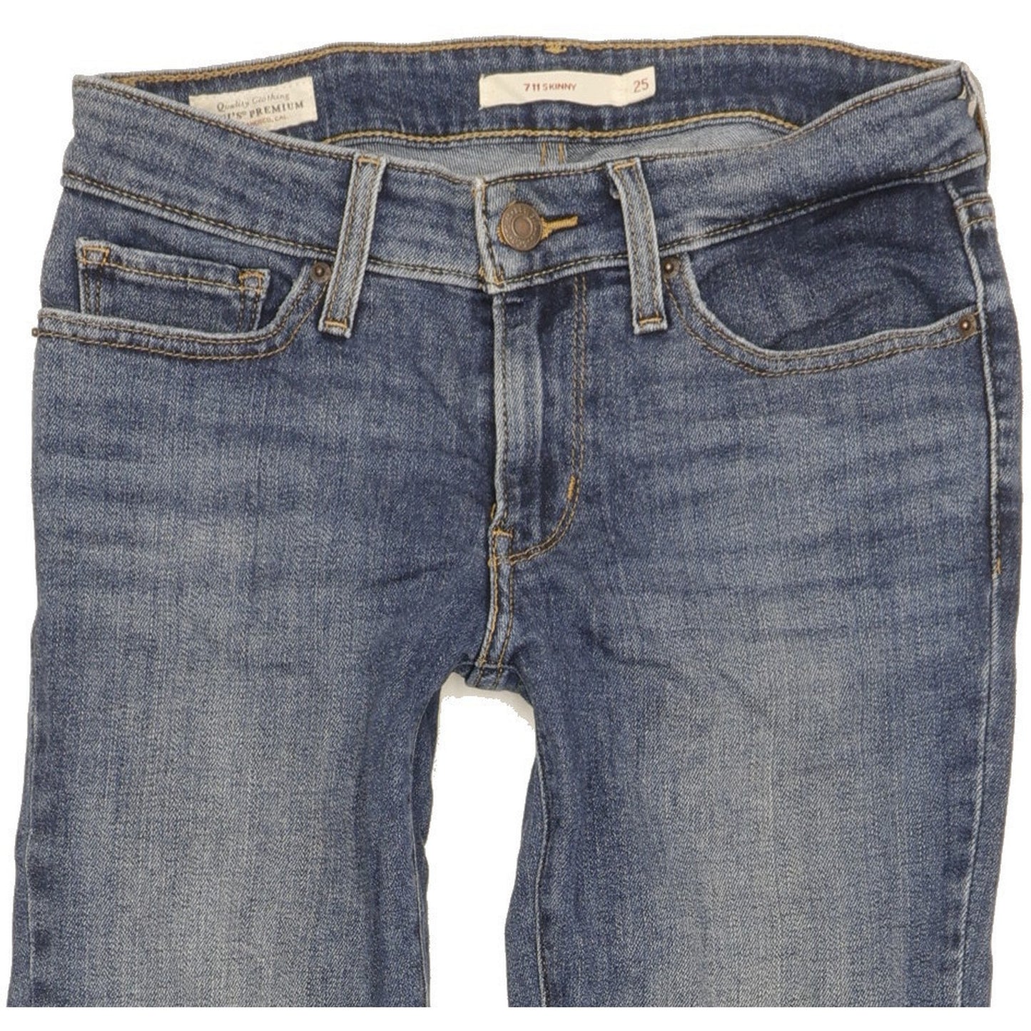 Levi's 711 Women Blue Skinny Slim Stretch Jeans W25 L28