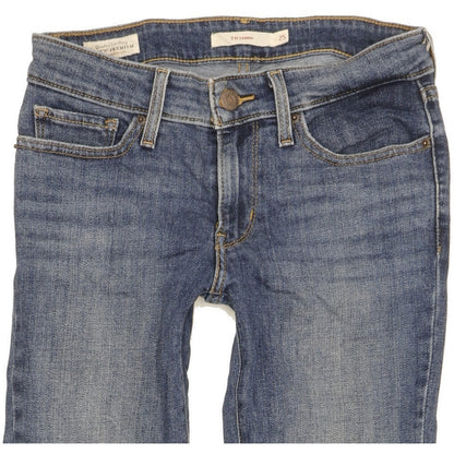 Levi's 711 Women Blue Skinny Slim Stretch Jeans W25 L28