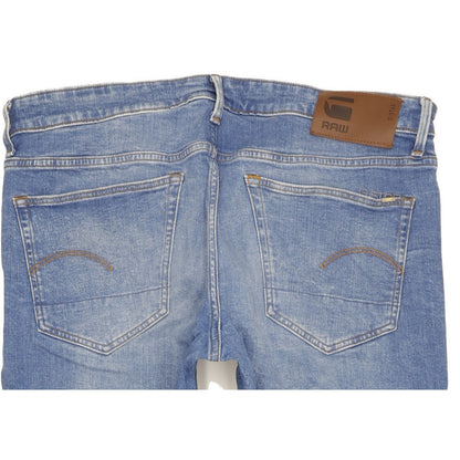 G-Star 3301 Men Blue Straight Regular Stretch Jeans W36 L30