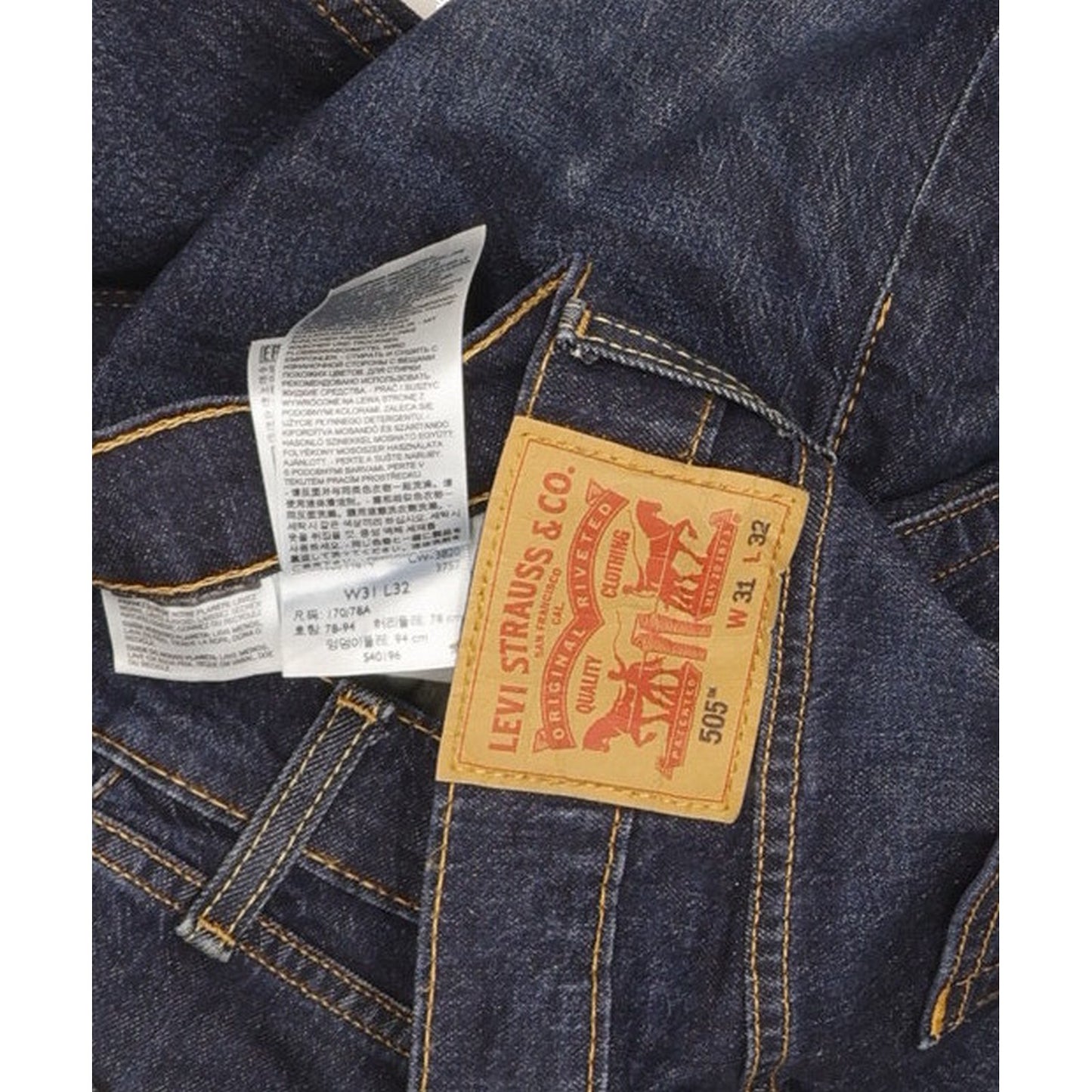 Levi's 505 Men Blue Straight Regular Stretch Jeans W31 L32