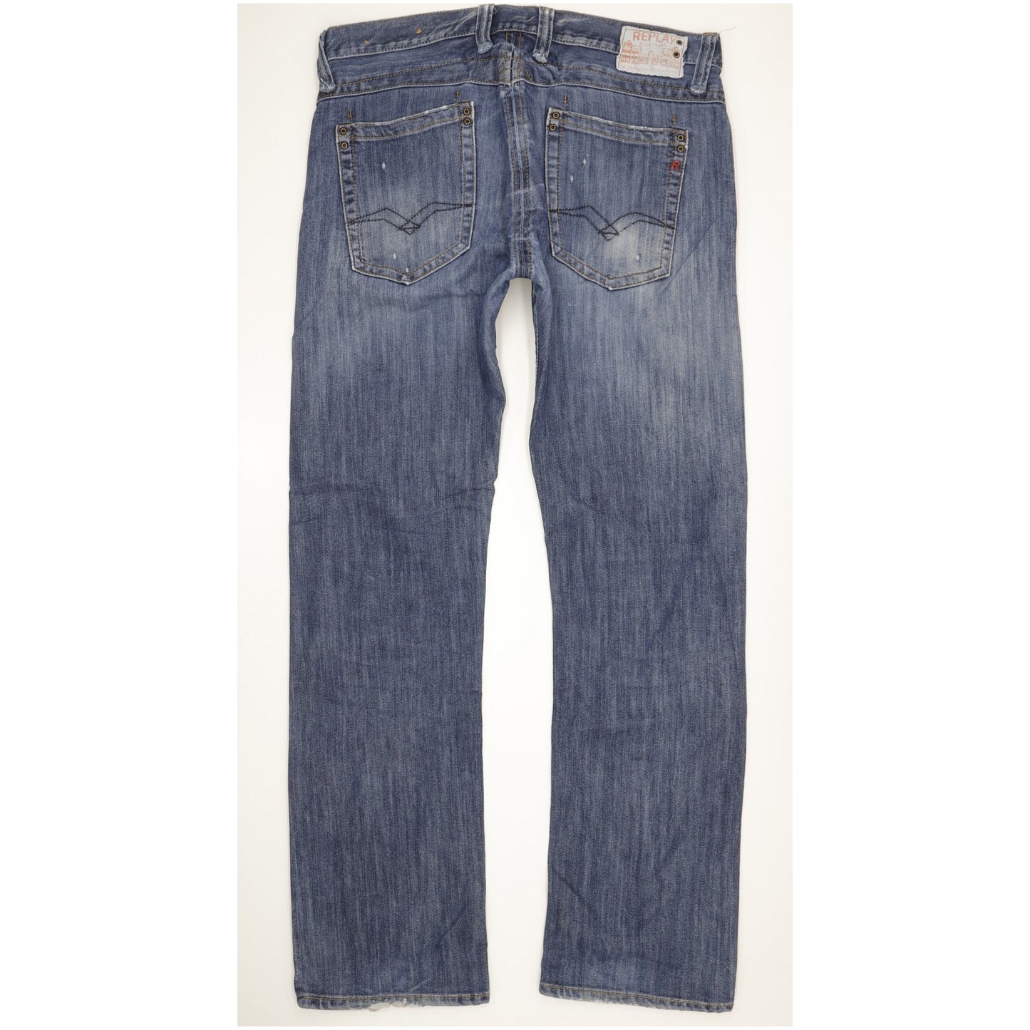 Replay Men Blue Straight Regular Jeans W34 L34