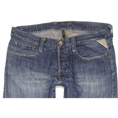 Replay Men Blue Straight Regular Jeans W34 L34
