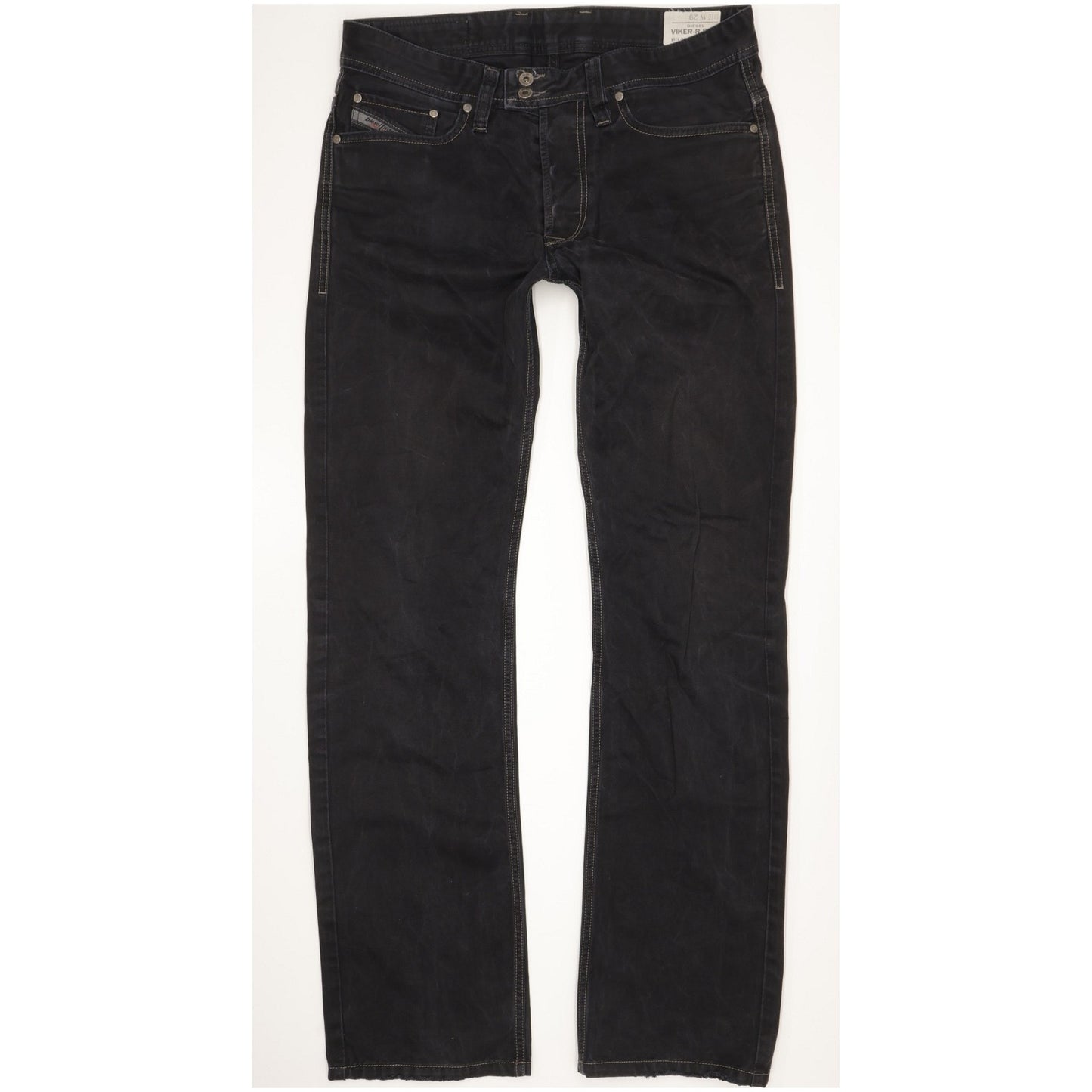 Diesel Viker Men Black Straight Regular Jeans W29 L32