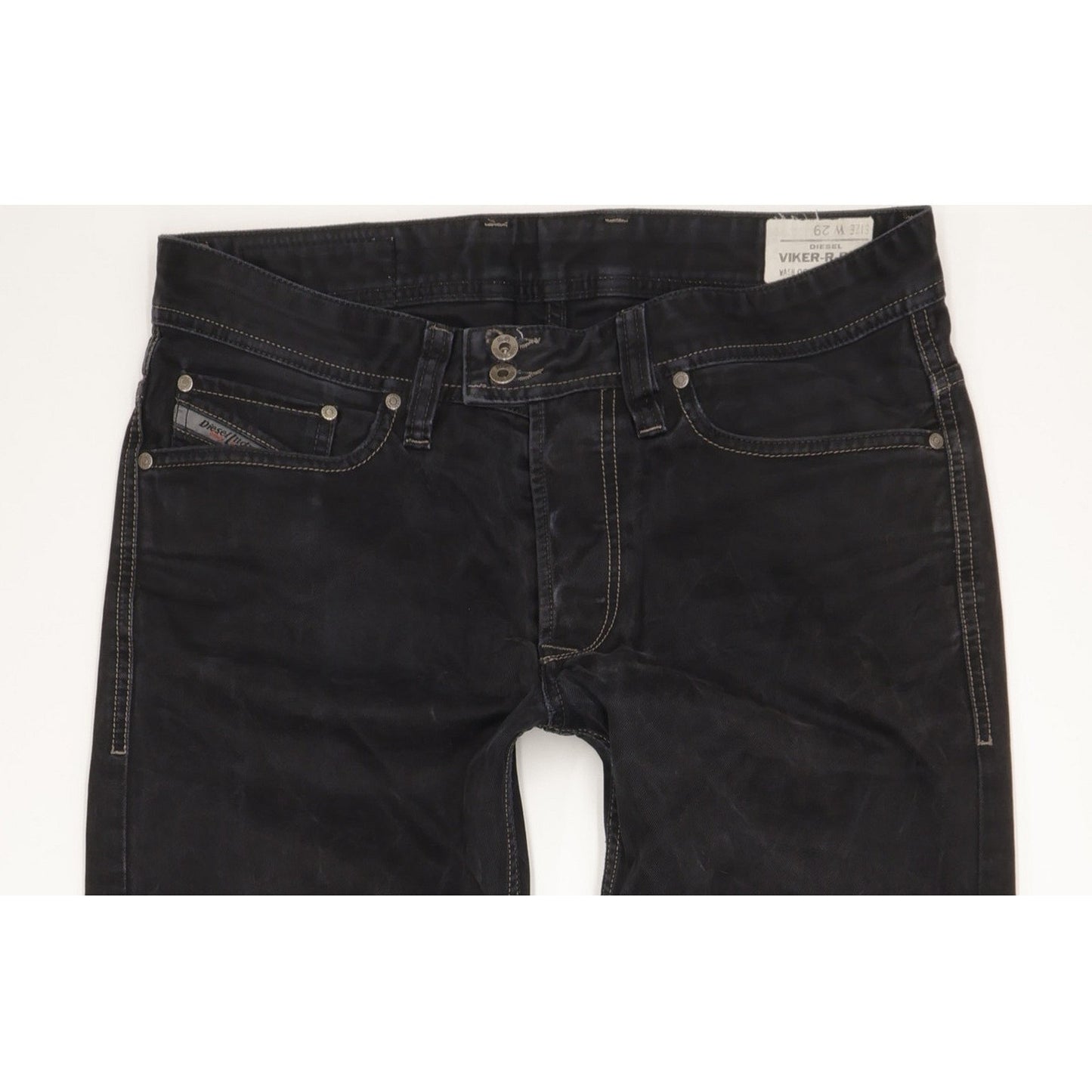 Diesel Viker Men Black Straight Regular Jeans W29 L32