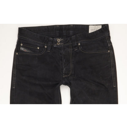 Diesel Viker Men Black Straight Regular Jeans W29 L32