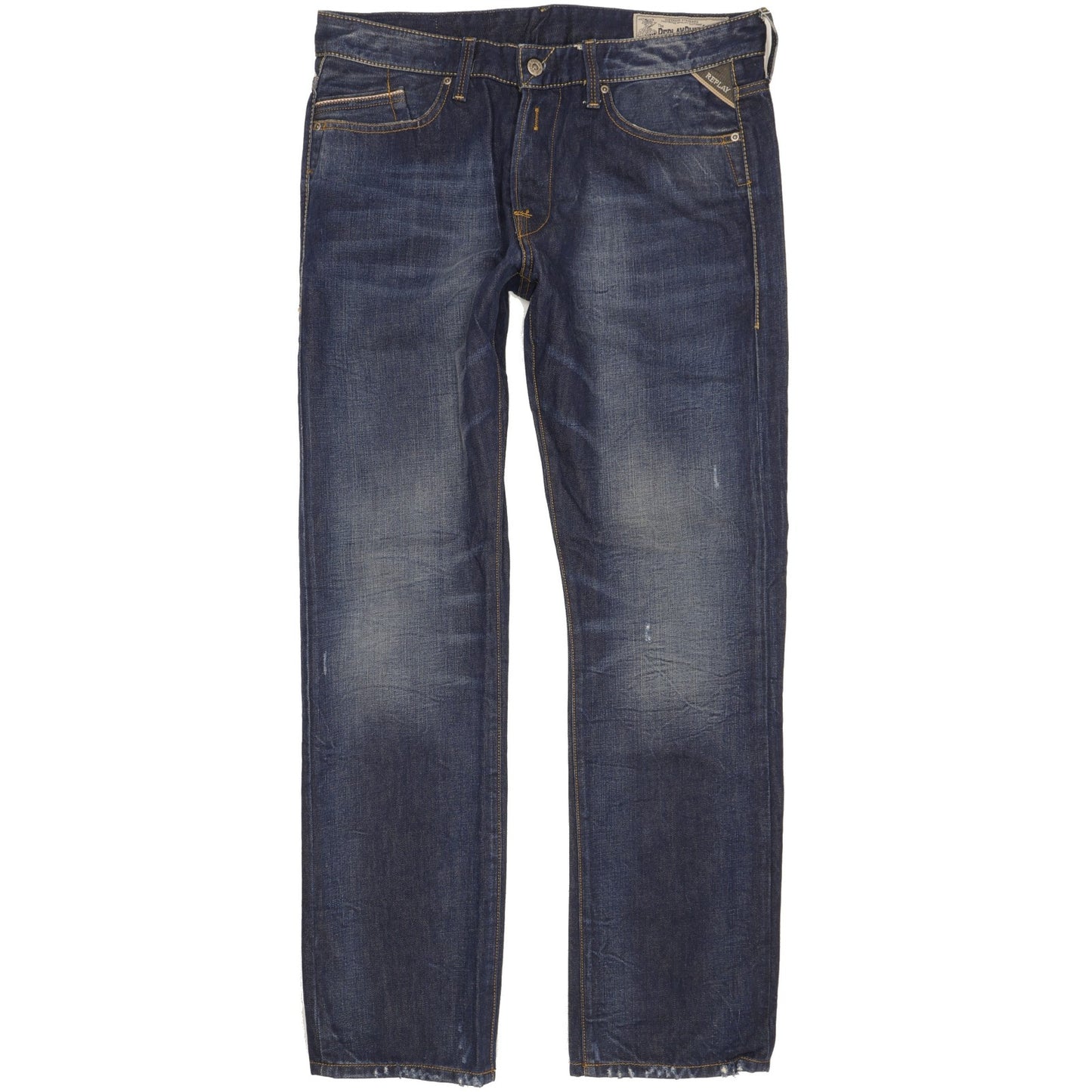 Replay Men Blue Straight Regular Jeans W34 L32