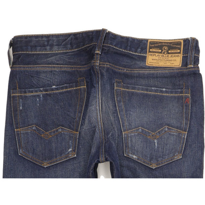 Replay Men Blue Straight Regular Jeans W34 L32