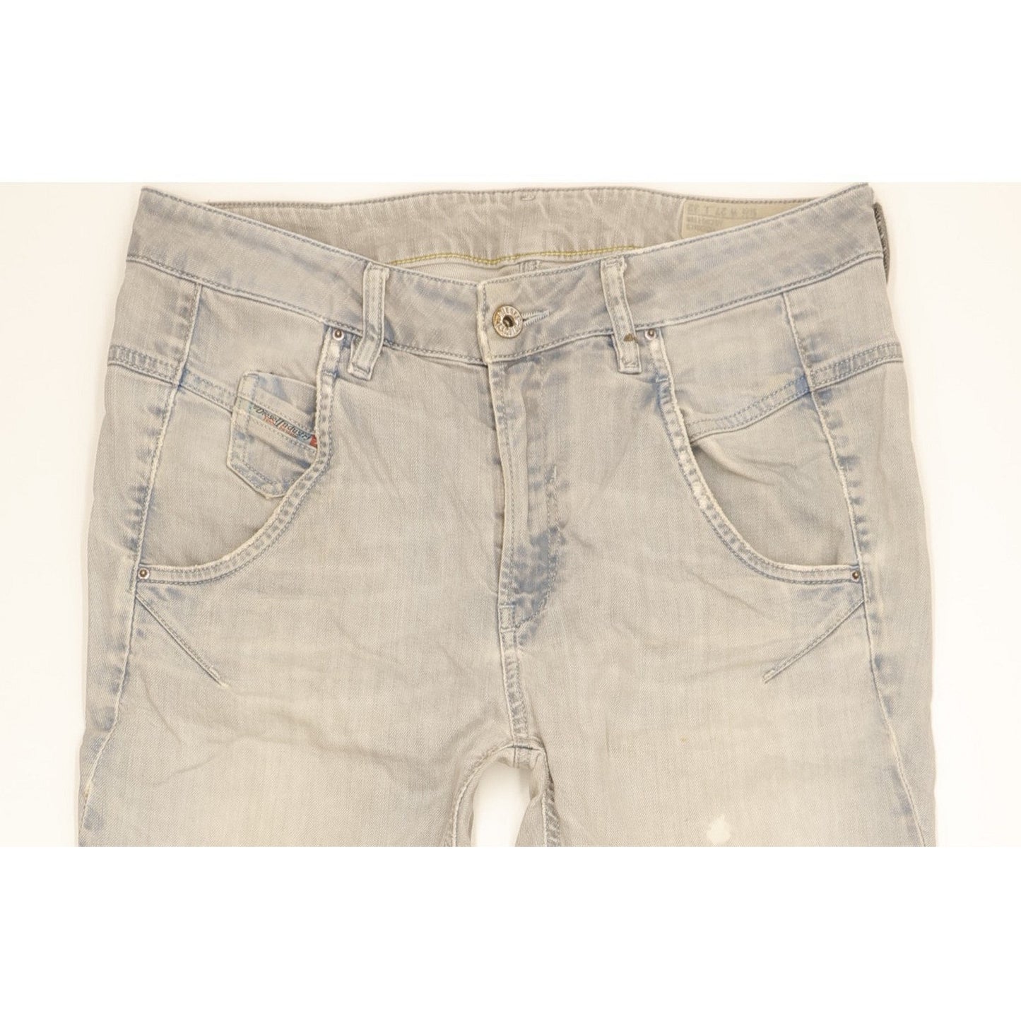 Diesel Fayza Women Blue Tapered Relaxed Boyfriend Stretch Jeans W27 L32