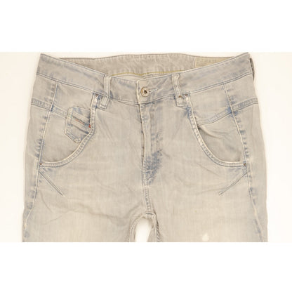 Diesel Fayza Women Blue Tapered Relaxed Boyfriend Stretch Jeans W27 L32