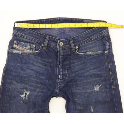 Diesel Braddom Men Blue Tapered Slim Jeans W29 L26