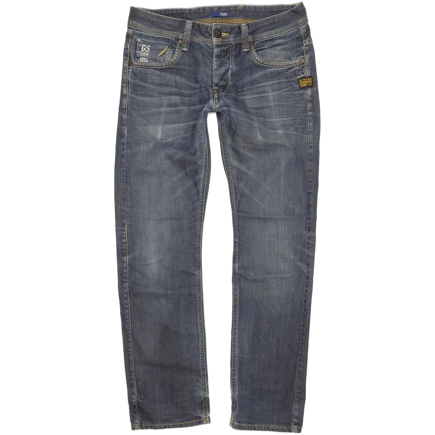 G-Star Attacc Men Blue Straight Slim Jeans W31 L30