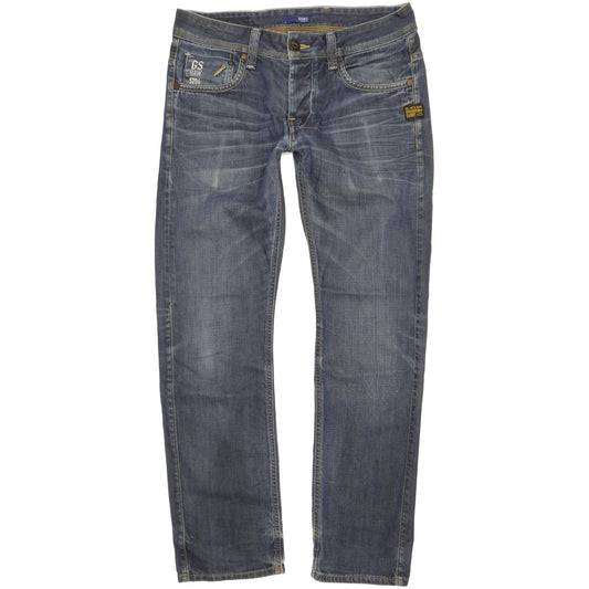 G-Star Attacc Men Blue Straight Slim Jeans W31 L30