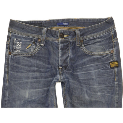 G-Star Attacc Men Blue Straight Slim Jeans W31 L30