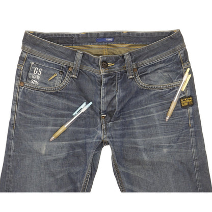 G-Star Attacc Men Blue Straight Slim Jeans W31 L30