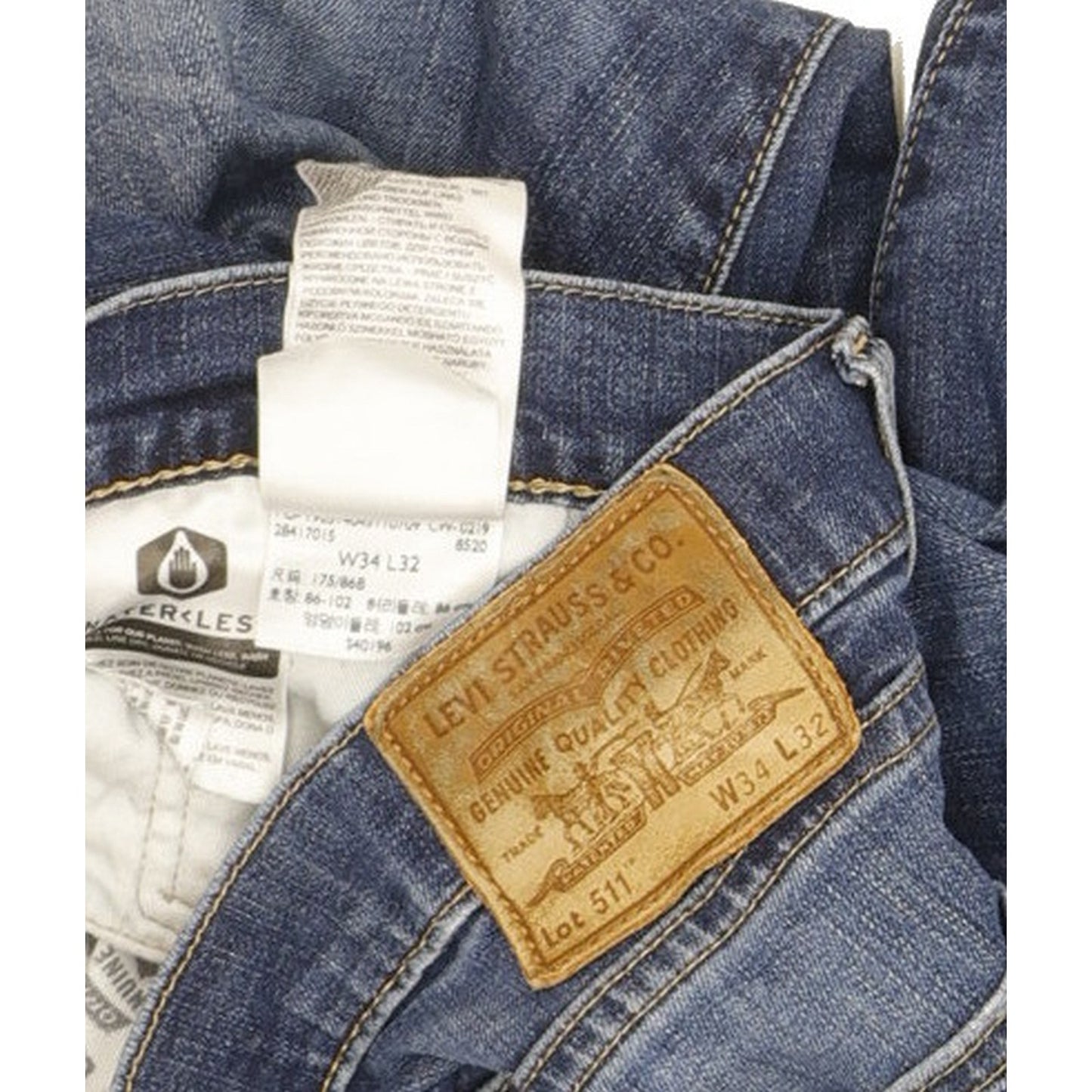 Levi's 511 Men Blue Straight Slim Stretch Jeans W34 L31