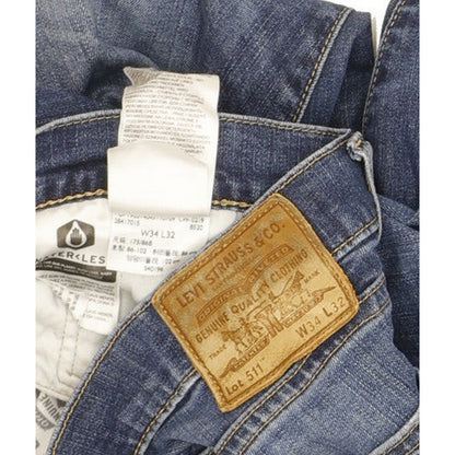 Levi's 511 Men Blue Straight Slim Stretch Jeans W34 L31