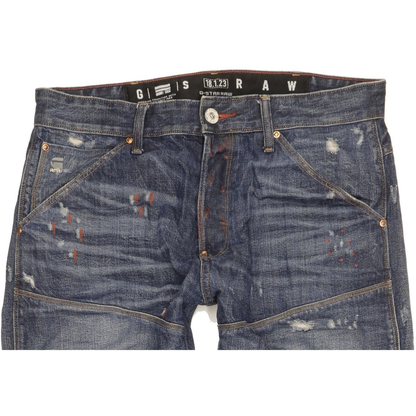 G-Star 5620 3D Men Blue Tapered Relaxed Jeans W34 L30