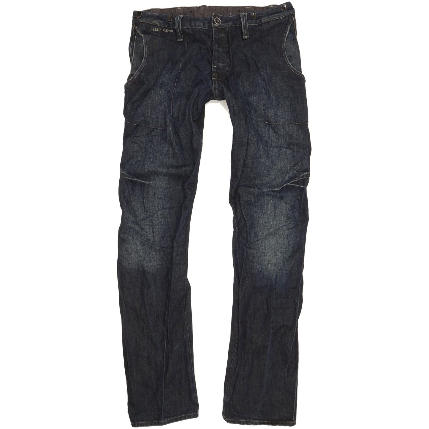 G-Star Men Navy Straight Regular Jeans W30 L34