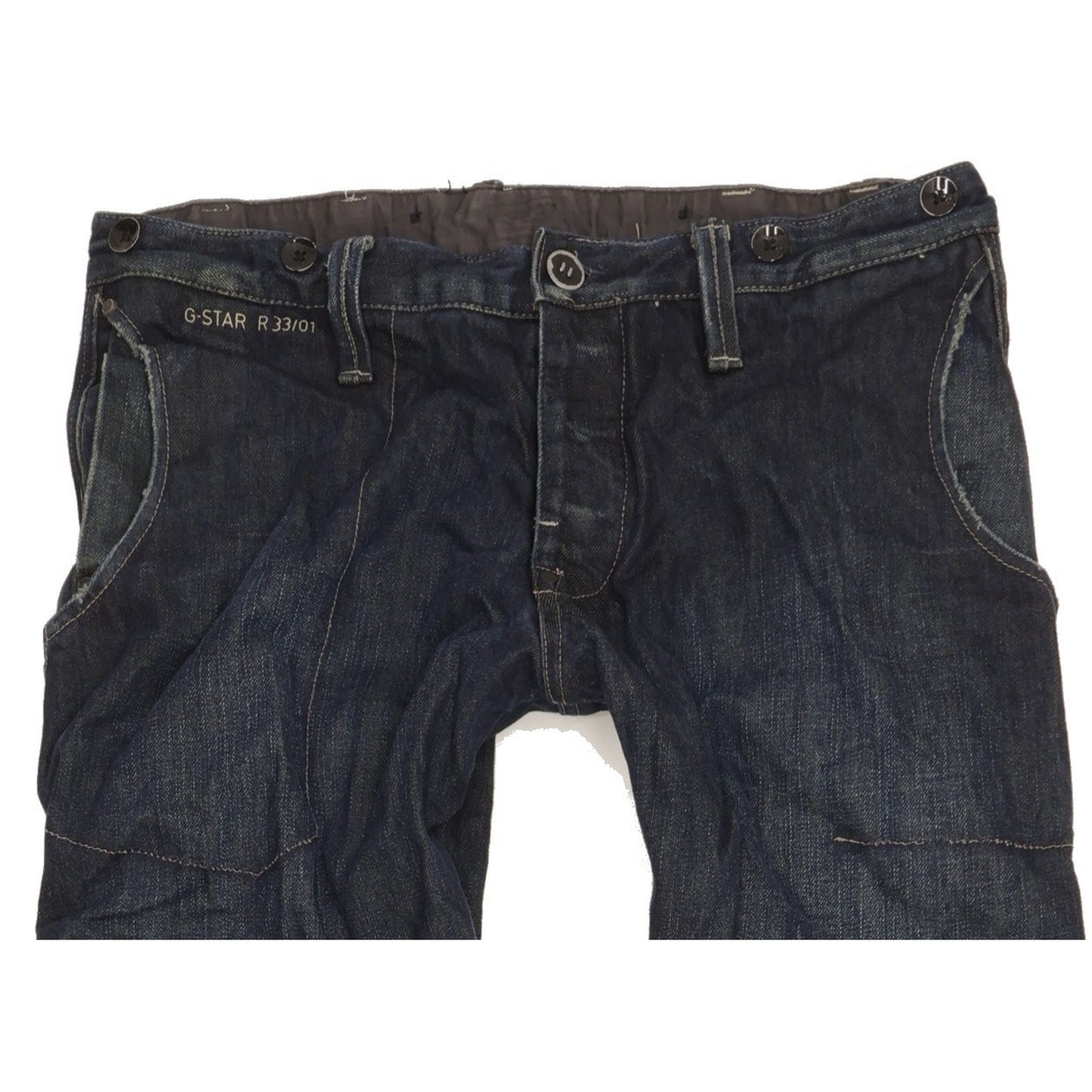 G-Star Men Navy Straight Regular Jeans W30 L34