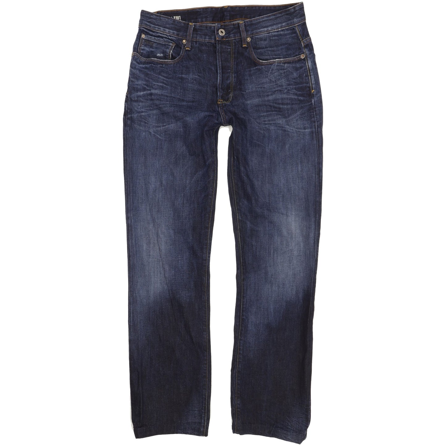G-Star 3301 Men Blue Straight Loose Jeans W33 L32