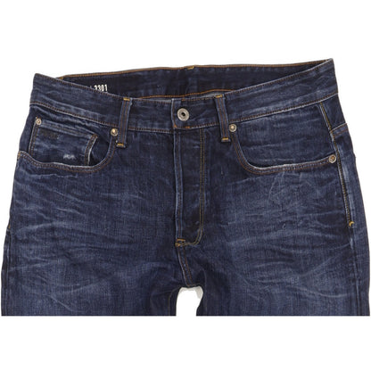 G-Star 3301 Men Blue Straight Loose Jeans W33 L32
