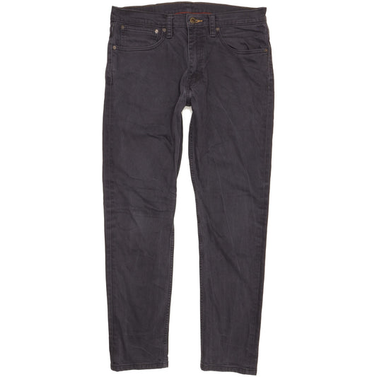 Levi's 512 Men Black Tapered Slim Stretch Jeans W34 L30