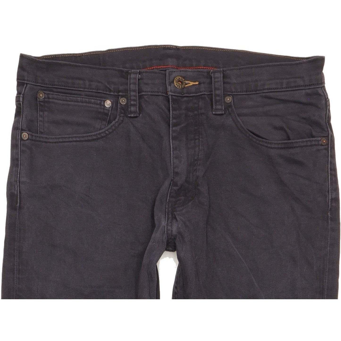 Levi's 512 Men Black Tapered Slim Stretch Jeans W34 L30