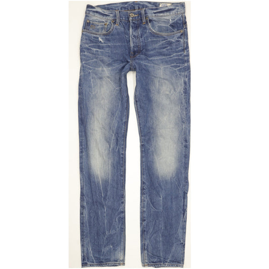 G-Star 3301 Men Blue Straight Regular Jeans W32 L34