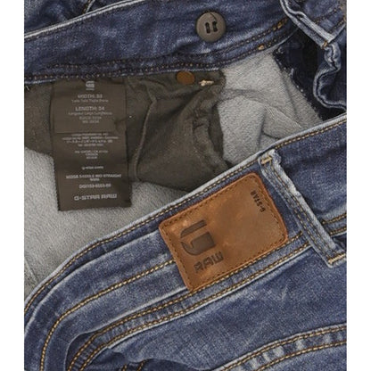 G-Star Midge Saddle Men Blue Straight Slim Stretch Jeans W33 L31