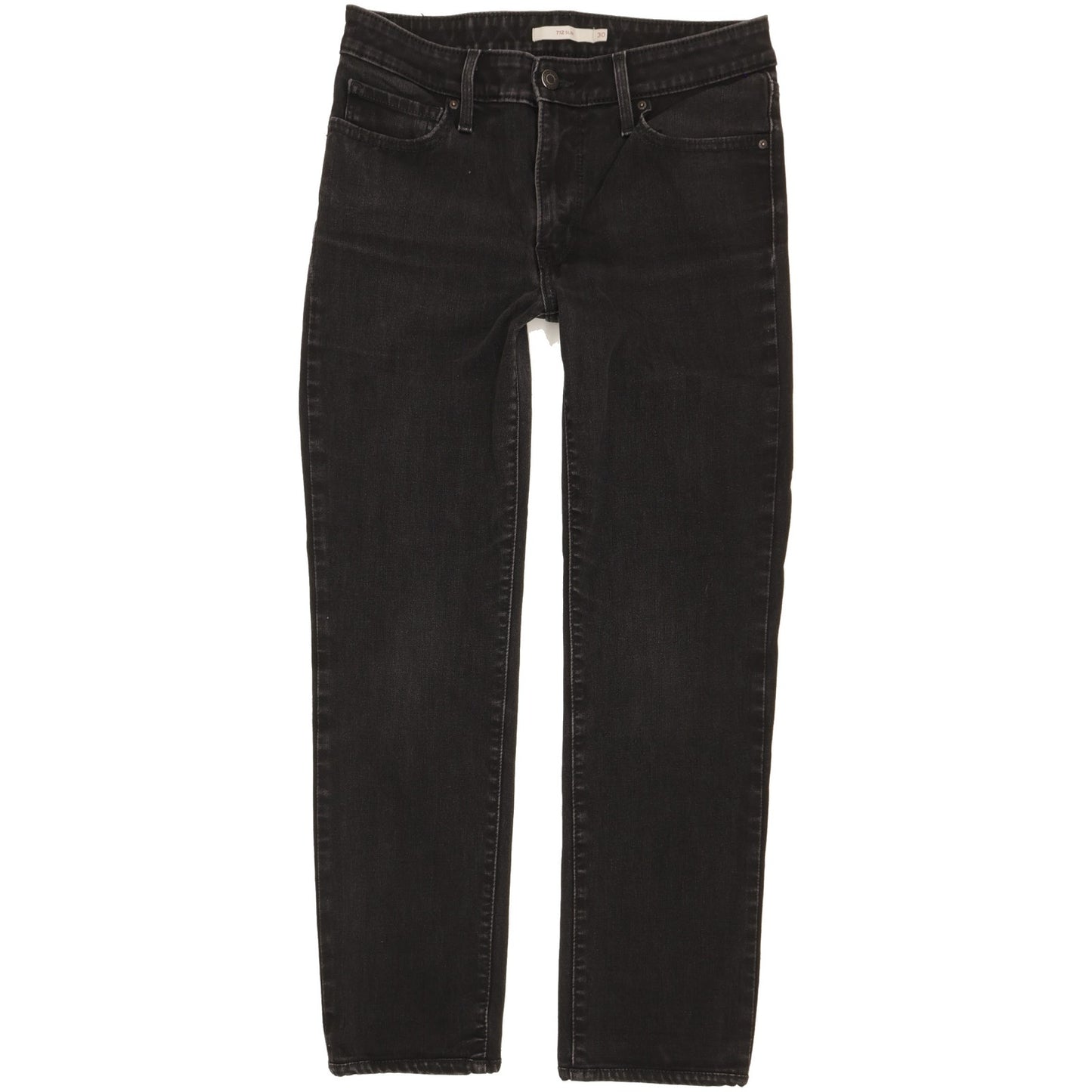 Levi's 712 Women Black Straight Slim Stretch Jeans W30 L26