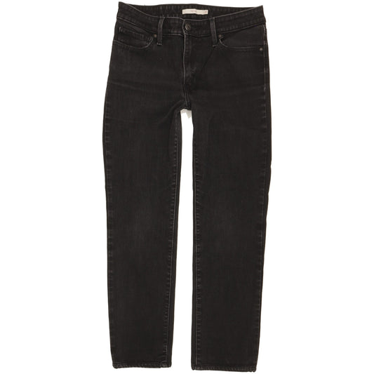Levi's 712 Women Black Straight Slim Stretch Jeans W30 L26