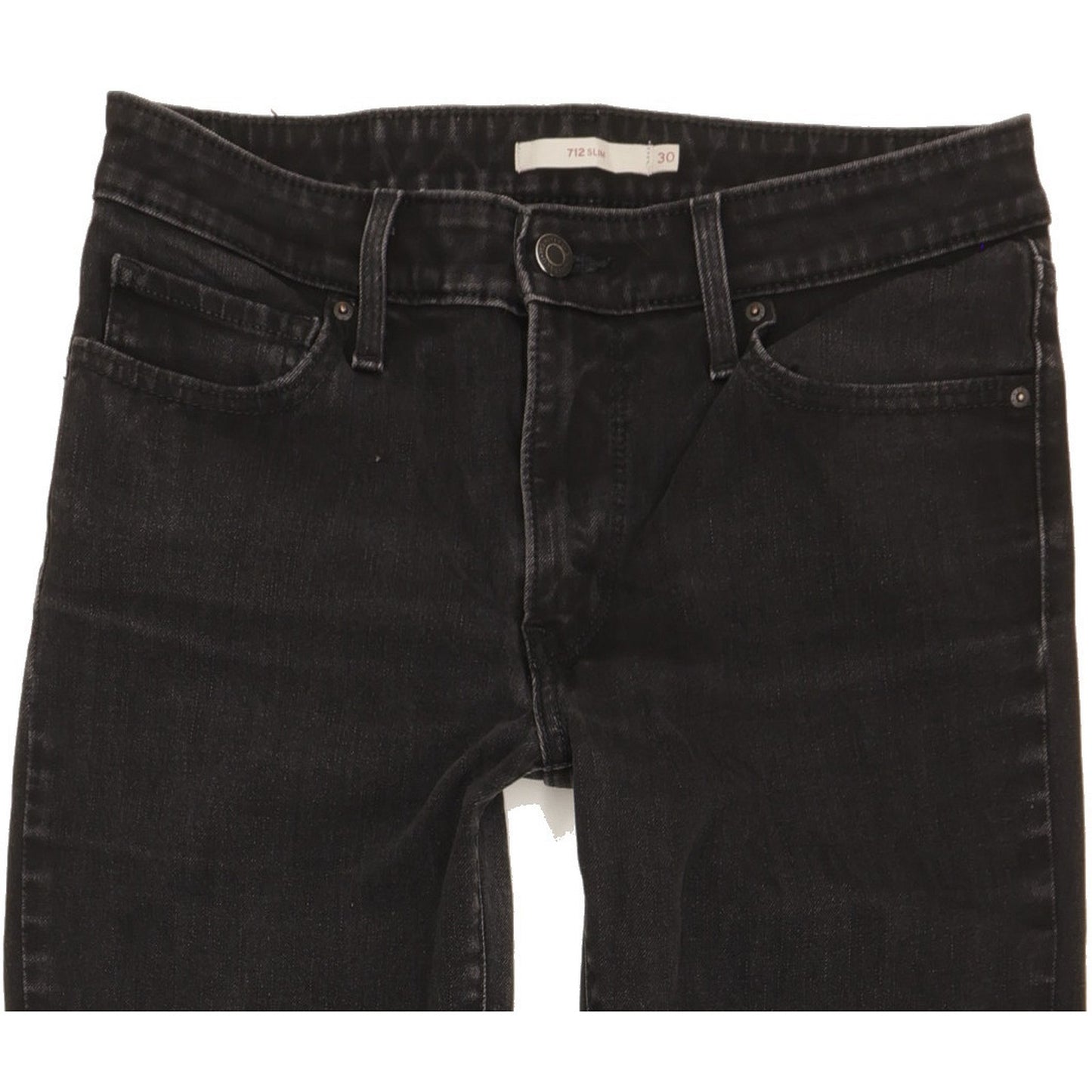 Levi's 712 Women Black Straight Slim Stretch Jeans W30 L26