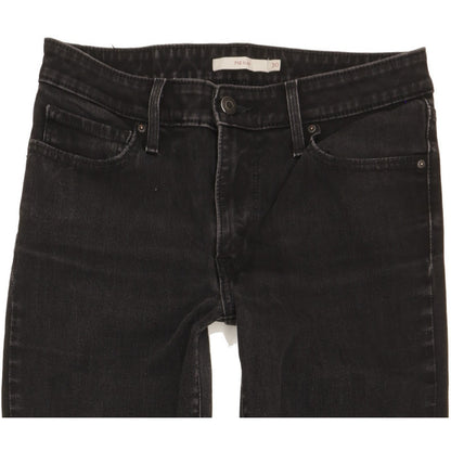 Levi's 712 Women Black Straight Slim Stretch Jeans W30 L26