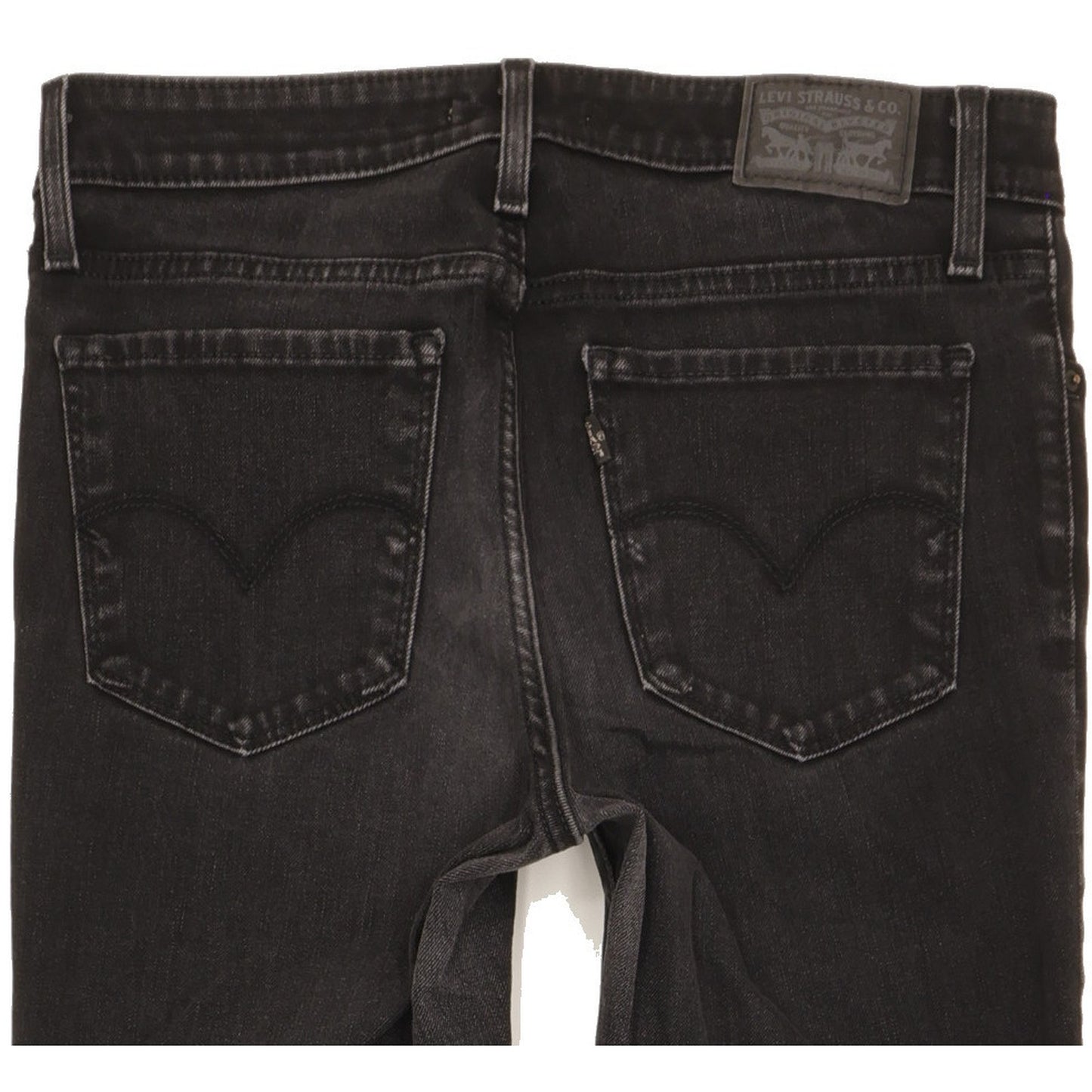 Levi's 712 Women Black Straight Slim Stretch Jeans W30 L26
