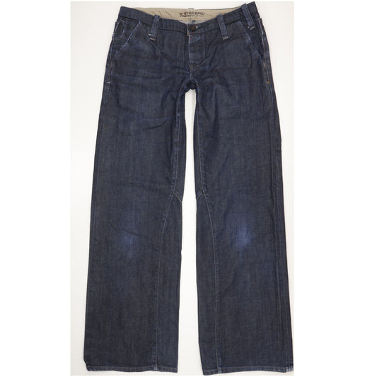 G-Star Dexter Women Navy Wide-Leg Slim Chino Jeans W31 L34