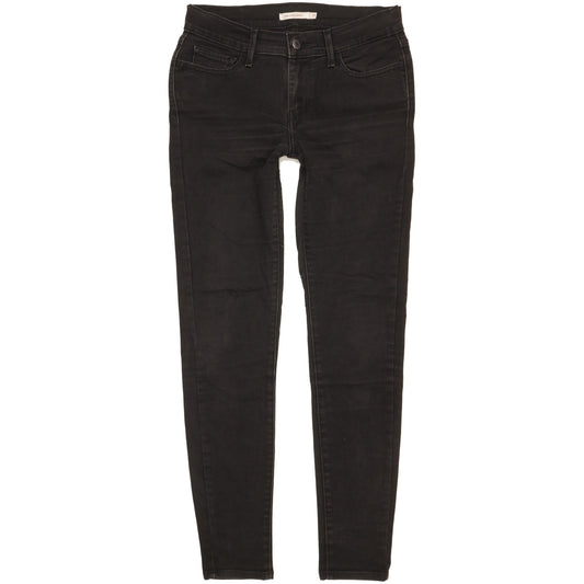 Levi's 710 Super Women Black Skinny Slim Stretch Jeans W29 L29