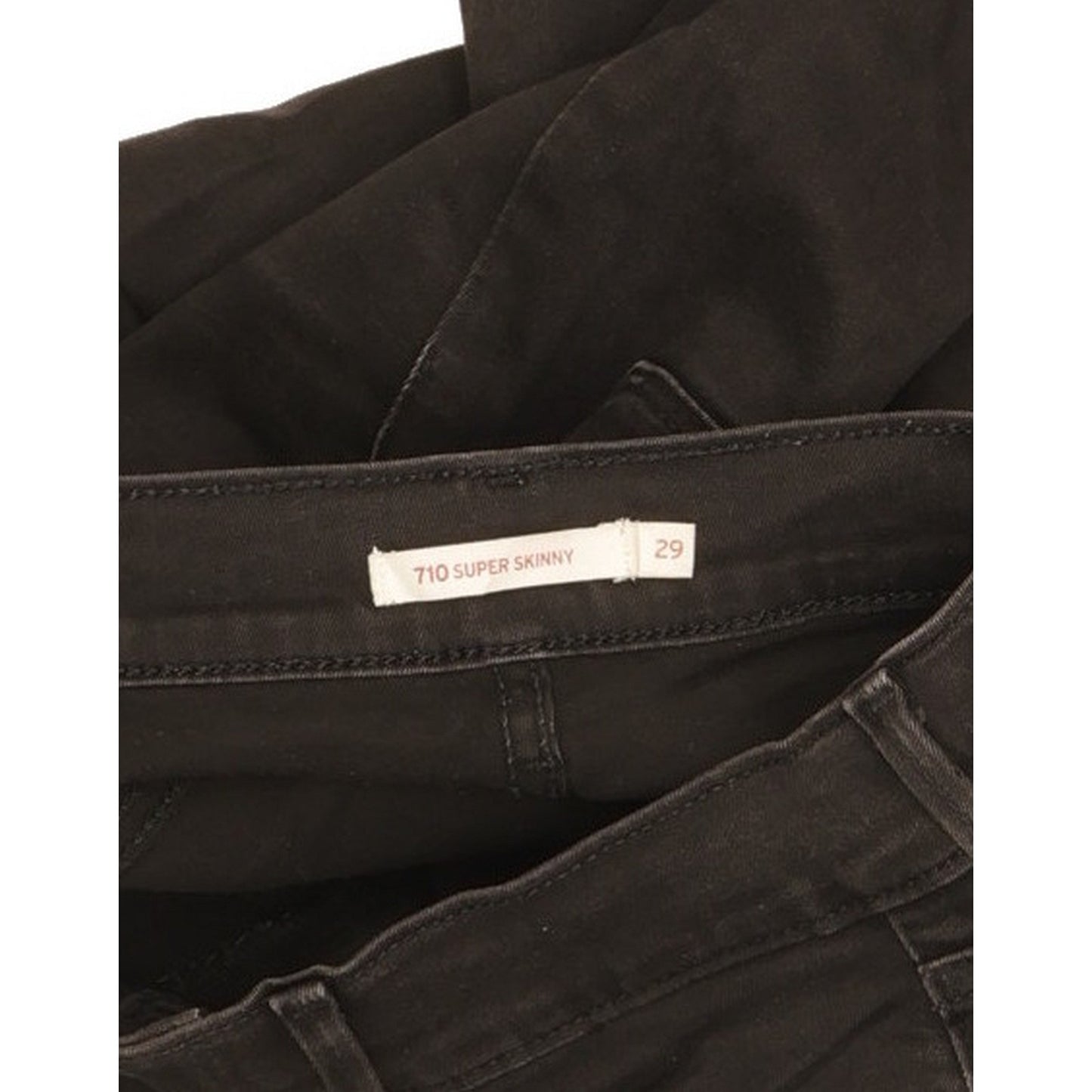 Levi's 710 Super Women Black Skinny Slim Stretch Jeans W29 L29