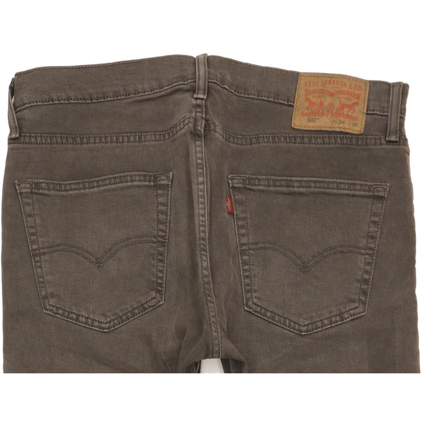 Levi's 502 Men Grey Tapered Regular Stretch Jeans W34 L29