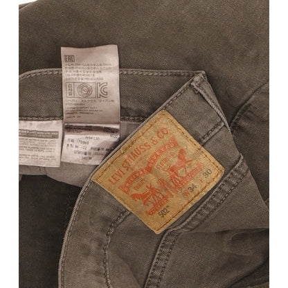 Levi's 502 Men Grey Tapered Regular Stretch Jeans W34 L29