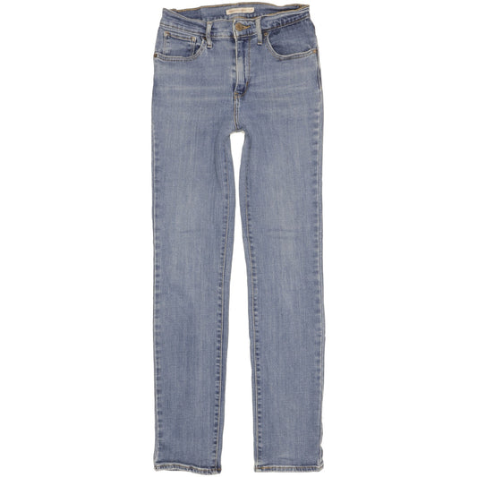 Levi's 724 Women Blue Straight Slim Stretch Jeans W27 L30