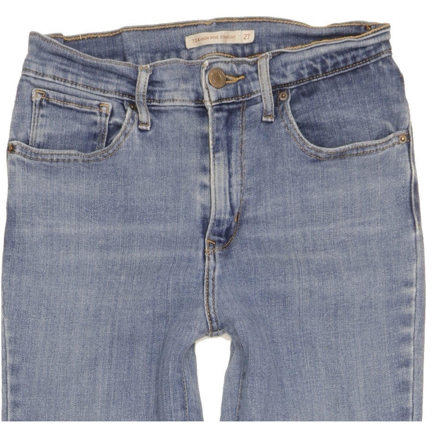Levi's 724 Women Blue Straight Slim Stretch Jeans W27 L30